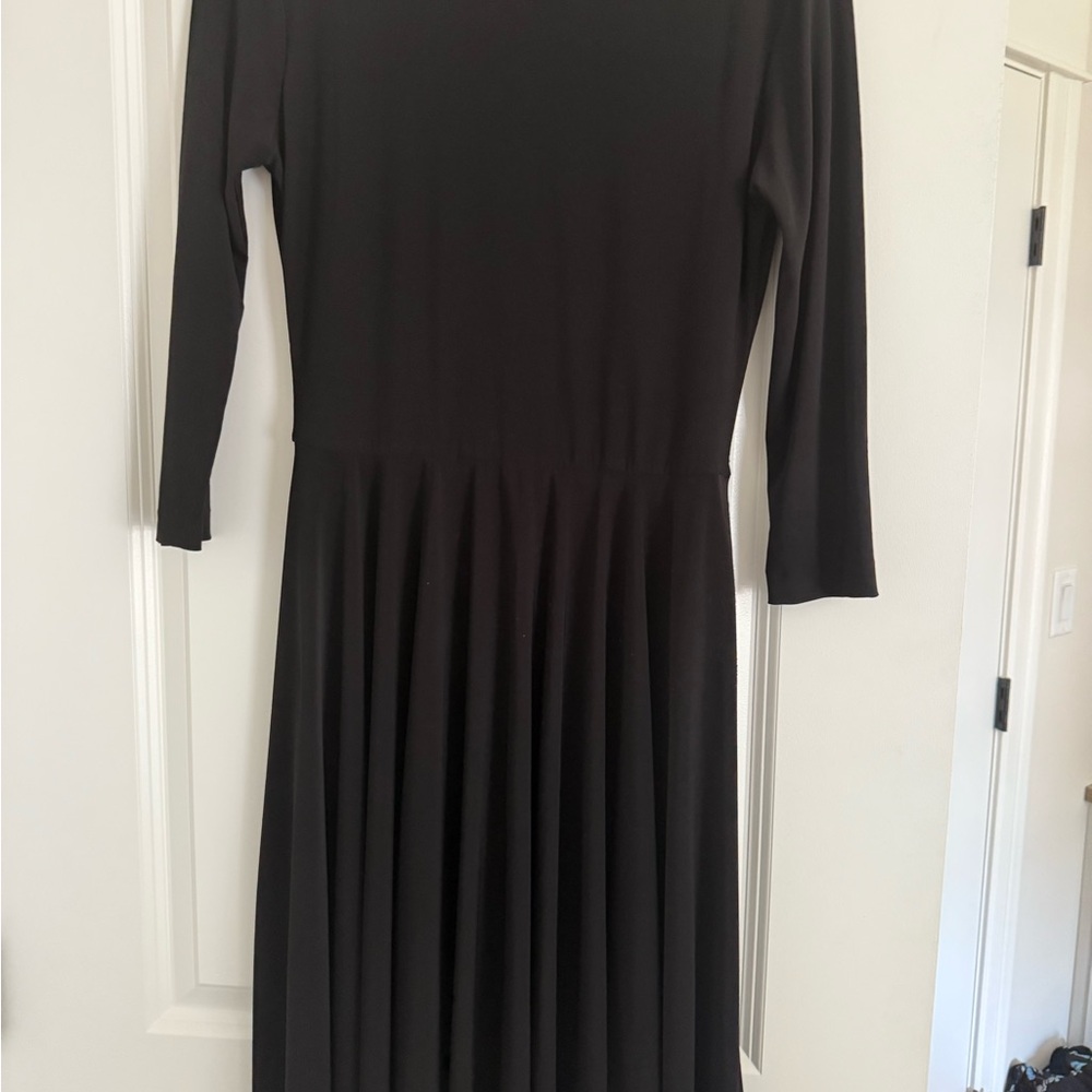 Norma Kamali (Kamali Kulture) Black Staple Long Sleeve Dress